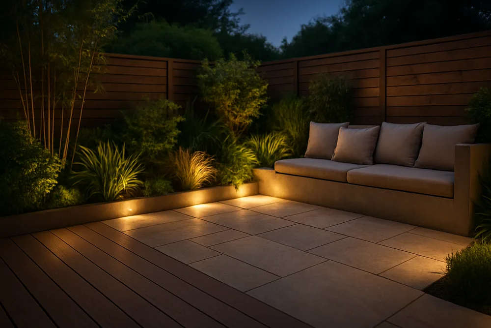 Aangelegde tuin met terras